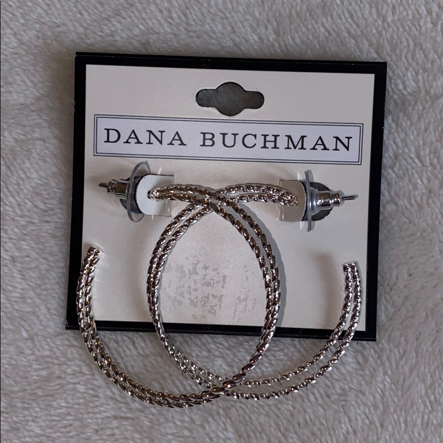 Brand New Dana Buchman Silver Hoops